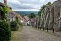 Famous Gold Hill in Shaftsbury, Dorset, UK