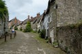 Famous Gold Hill in Shaftsbury, Dorset, UK