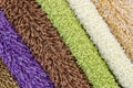 Shaggy carpet samples Royalty Free Stock Photo