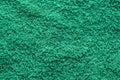 Shaggy green carpet