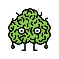 shaggy monster color icon vector illustration