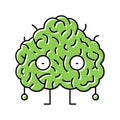shaggy monster color icon vector illustration