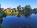 Shagovskiy pond in Kostroma, Russia