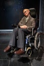 Stephen Hawking\'s wax figure displayed at Red Carpet 2 in I-City Shah Alam Royalty Free Stock Photo