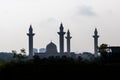 SHAH ALAM, MALAYSIA, December 22, 2019: Tengku Ampuan Jemaah Mosque is a royal mosque named after, and built in memory of Sultan Royalty Free Stock Photo