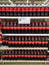 Shah Alam, Malaysia - 25 June 2022 : Assorted Coca-Cola Carbonated Soft Drinks Bottles display for sell on the supermarket aisle