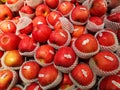 Shah Alam,Malaysia - 15 November 2021 : Fresh red apples display for sell in the supermarket.