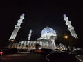 Shah Alam mosque at night Royalty Free Stock Photo