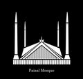 Shah Faisal Masjid vector icon. Faisal Masjid icon. Shah Faisal Masjid vector illustration