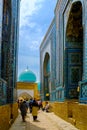 Shah-I-Zinda memorial complex, necropolis in Samarkand, Uzbekistan.