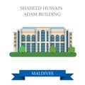 Shaheed Hussain Adam Building Maldives vector flat attraction