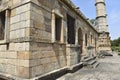 Shaher ki Masjid, Masjid Entrance - view from left front, Islamic religious architecture, built by Sultan Mahmud Begada 15th - Royalty Free Stock Photo