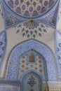 SHAHRISABZ, UZBEKISTAN: APRIL 29, 2018: Interior of the Mausoleum of Sheikh Shamseddin Kulyal in Dorut Tilavat complex