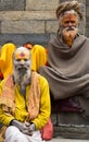 Shaiva sadhu smiling and posing on the street