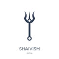 shaivism icon. Trendy flat vector shaivism icon on white background from india collection