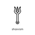 shaivism icon. Trendy modern flat linear vector shaivism icon on