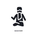 shaivism isolated icon. simple element illustration from india concept icons. shaivism editable logo sign symbol design on white