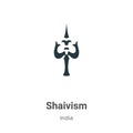 Shaivism vector icon on white background. Flat vector shaivism icon symbol sign from modern india collection for mobile concept Royalty Free Stock Photo