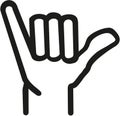 Shaka hand icon Royalty Free Stock Photo