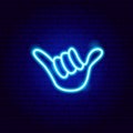 Shaka Hand Neon Sign