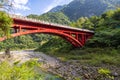 Shakadang bridge over the Liwu River at the entrance of the Shakadang Trail, one of many stunning hiking trails in the Taroko