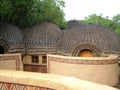 SHAKALAND, SOUTH AFRICA - CIRCA NOVEMBER 2011: Shakaland beehive shaped hotel room exteriors