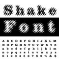 Shake font Royalty Free Stock Photo