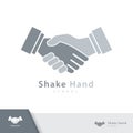 Shake hand symbol icon.
