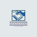 shakehand bussines logo template design for brand or company and other