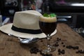 shaken coffee on a bar Royalty Free Stock Photo