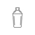 Shaker cocktail icon in flat style. Alcohol bottle vector illustration on white isolated background. Bar drink business concept Royalty Free Stock Photo