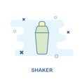 Shaker creative icon in color. Simple element illustration. Shaker concept symbol design from Bar and Restaurant collection. Perfe