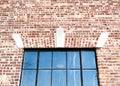 Shaker window brick and stone lintel Watervliet Royalty Free Stock Photo