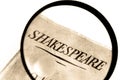 Shakespeare Book under Magnifying Glass Royalty Free Stock Photo