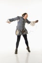 Shakespeare dancing to mp3s.