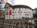 The Shakespeare Globe Theatre opened in 1997 in Southwark, London, a modern reconstruction of the original Globe from 1599. Royalty Free Stock Photo