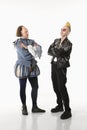 Shakespeare and punk man. Royalty Free Stock Photo