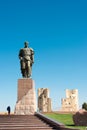 Statue of Amir Timur in Shakhrisabz, Uzbekistan.
