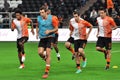 Shakhtar team warming up before the game