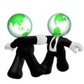 Shaking hand businessman icon