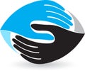 Shaking hand logo