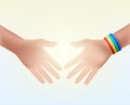 Shaking hands as a sign of respect Royalty Free Stock Photo