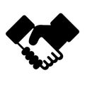 Shaking Hands - Business Vector Icon - Isolated On White Background