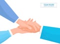 Shaking hands business vector with symbol of success deal, happy partnership, greeting shake Royalty Free Stock Photo