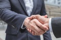 Shaking hands deal success good job. Meeting, negotiation, greeting or welcome to business partners. Partnership or Teamwork and Royalty Free Stock Photo