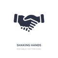 shaking hands icon on white background. Simple element illustration from Business concept