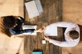 Shaking Hands At Interview Meeting Royalty Free Stock Photo