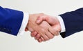 Shaking hands at meeting. Friendly handshake gesture. Handshake after signing profitable agreement. Handshake gesture Royalty Free Stock Photo