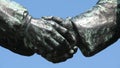 Shaking Hands Statue Royalty Free Stock Photo