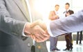 Shaking hands to confirm their partnership Royalty Free Stock Photo